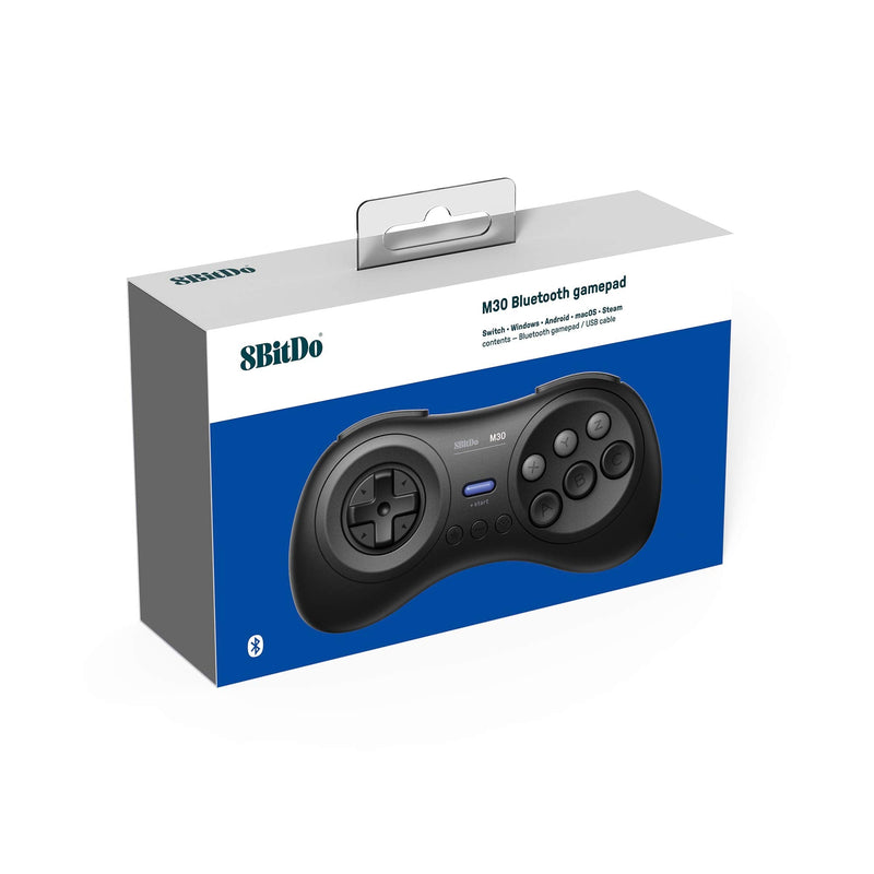  [AUSTRALIA] - 8Bitdo M30 Bluetooth Controller for Switch, Windows and Android, 6-Button Layout for SEGA’s Classic Games (Black) Black