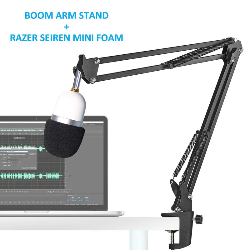  [AUSTRALIA] - Razer Seiren Mini Mic Stand with Pop Fliter - Mic Stand with Mic Foam Compatible with Razer Seiren Mini Streaming Microphone by YOUSHARES