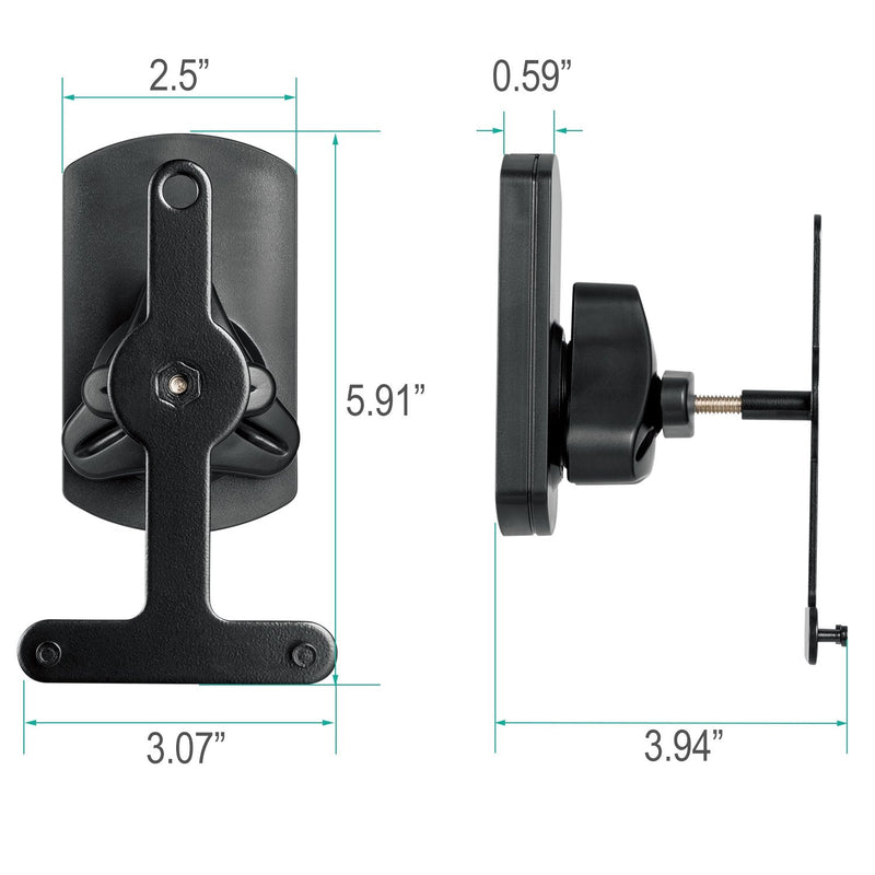  [AUSTRALIA] - WALI Speaker Wall Mount Bracket for SONOS Play 1 and Play 3 Multiple Adjustments, Hold up to 22 lbs, (SWM001), Black