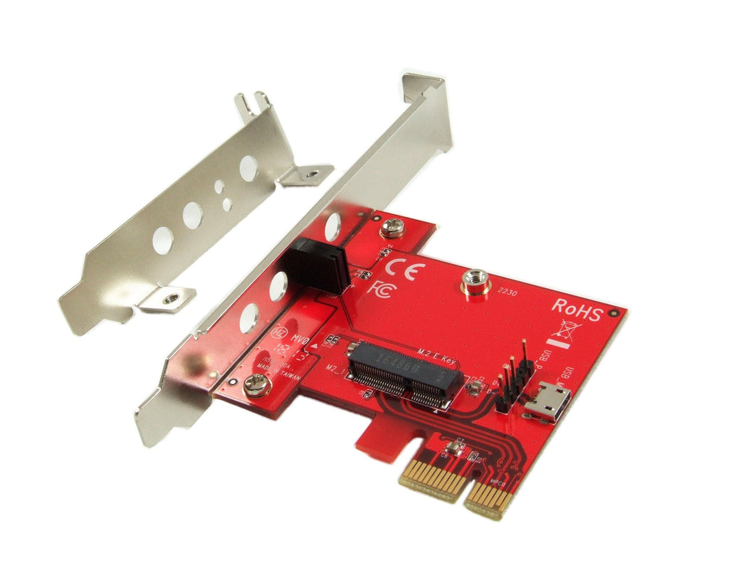  [AUSTRALIA] - Ableconn PEXM2150E PCI Express x1 Adapter Card with M.2 Key E Socket - Support M2 E Key or A-E Key WiFi or Bluetooth Module