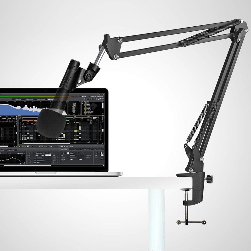  [AUSTRALIA] - SM57 Mic Stand with Pop Filter - Microphone Boom Arm Stand with Foam Windscreen Cover for SM57-LC Cardioid Dynamic Microphonee by YOUSHARES