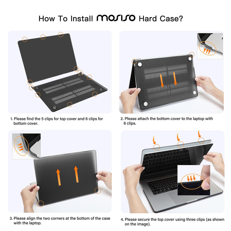  [AUSTRALIA] - MOSISO Compatible with MacBook Air 15 inch Case 2023 Release A2941 M2 Chip with Liquid Retina Display & Touch ID, Protective Plastic Hard Shell Case & Keyboard Cover Skin, Black