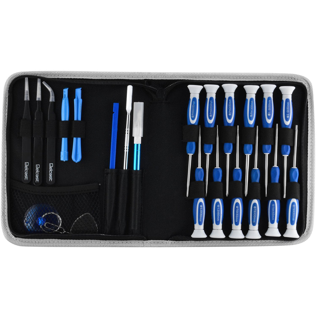  [AUSTRALIA] - Delcast Precision Electronics Repair Tool Kit with Phillips, Slotted, Torx Security and Pentalobe Screwdrivers (23 Piece) 23 Piece Kit