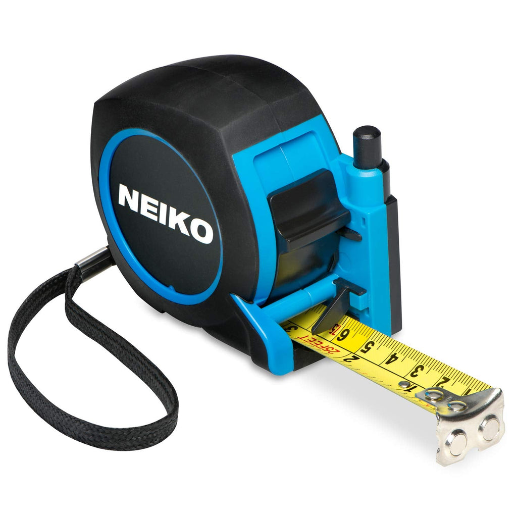  [AUSTRALIA] - Neiko 01602A SAE and Metric Tape Measure with Magnetic Hook and Measurement Marker | 25-Feet (7.5 Meters) Maximum Measuring Length | Includes One Ink Bottle Refill Measure w/Marker