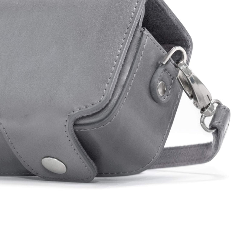  [AUSTRALIA] - MegaGear Leather Camera Case with Strap Compatible with Sony Cyber-Shot DSC-RX100 VII, DSC-RX100 VI, DSC-RX100 V, DSC-RX100 IV, DSC-RX100 III, DSC-RX100 II Gray