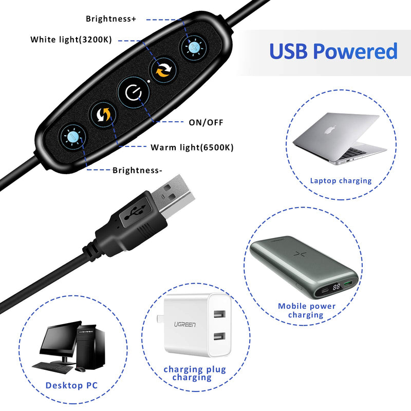  [AUSTRALIA] - Cyezcor Video Conference Lighting Kit, Light for Monitor Clip On,for Remote Working, Distance Learning,Zoom Call Lighting, Self Broadcasting and Live Streaming, Computer Laptop Video Conferencing