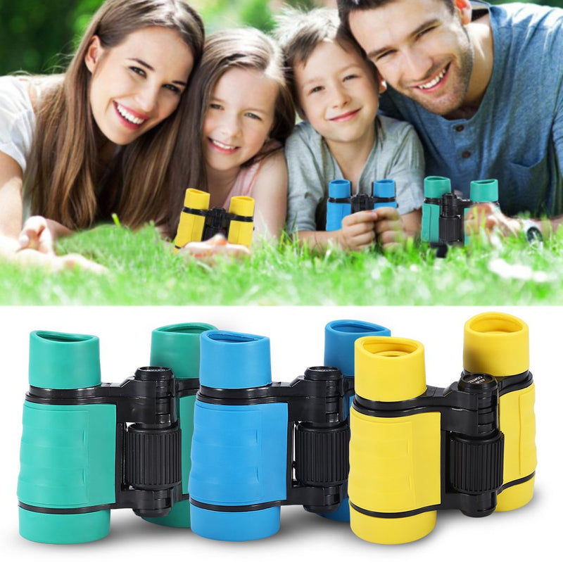  [AUSTRALIA] - Dilwe Child Binocular, 3 Colors 4 Times Blue Coated Telescope Binoculars with Lanyard and Storage Bag for Kids Outdoor Hunting Birdwatching Travelling Climbing Yellow