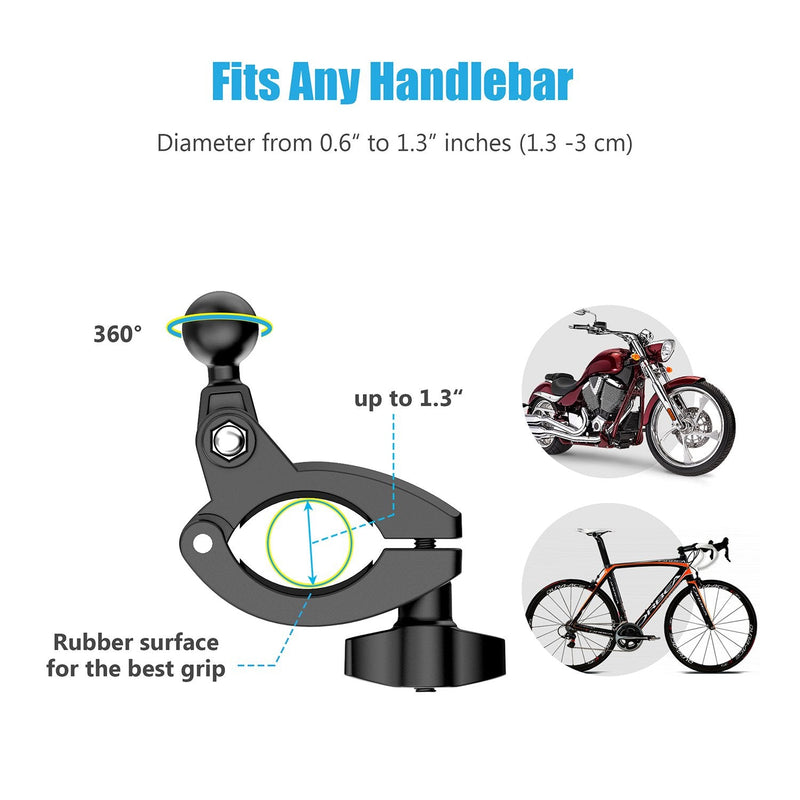  [AUSTRALIA] - WixGear Universal Magnetic Bicycle & Motorcycle Handlebar Phone Holder for Cell Phones and GPS with Fast Swift-Snap Technology,