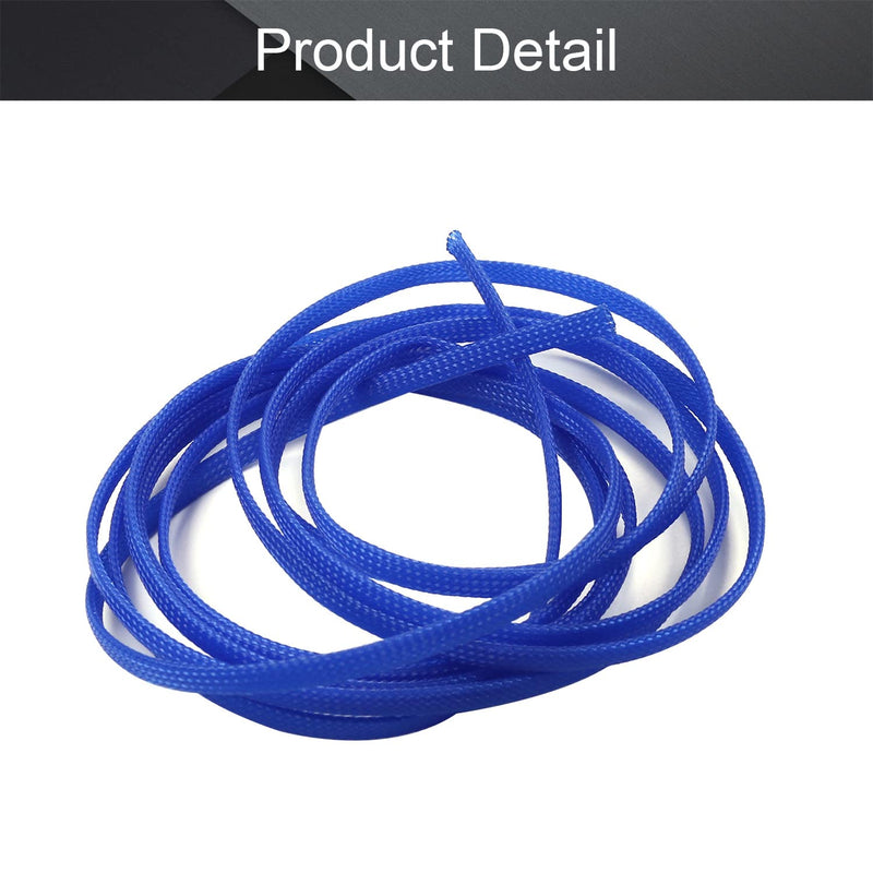  [AUSTRALIA] - Othmro 0.24" x 9.8 Feet Expandable Braided Sleeving Blue, Braided Cable Sleeve 1Pcs