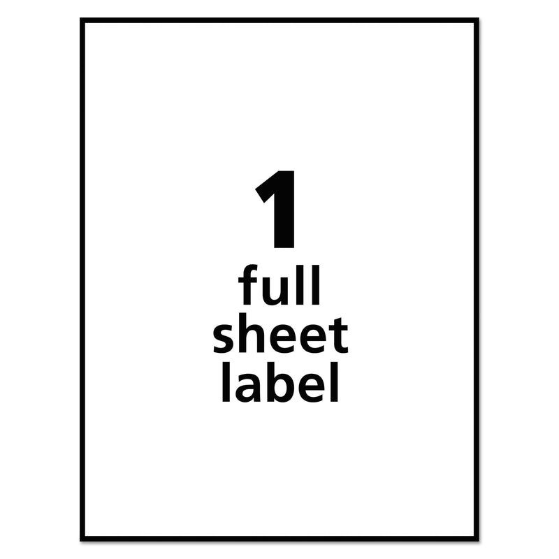 Avery Self-Adhesive Removable Laser Id Labels, White, 8.5 x 11 inches, 25 per Pack (6465) 1 Pack - LeoForward Australia
