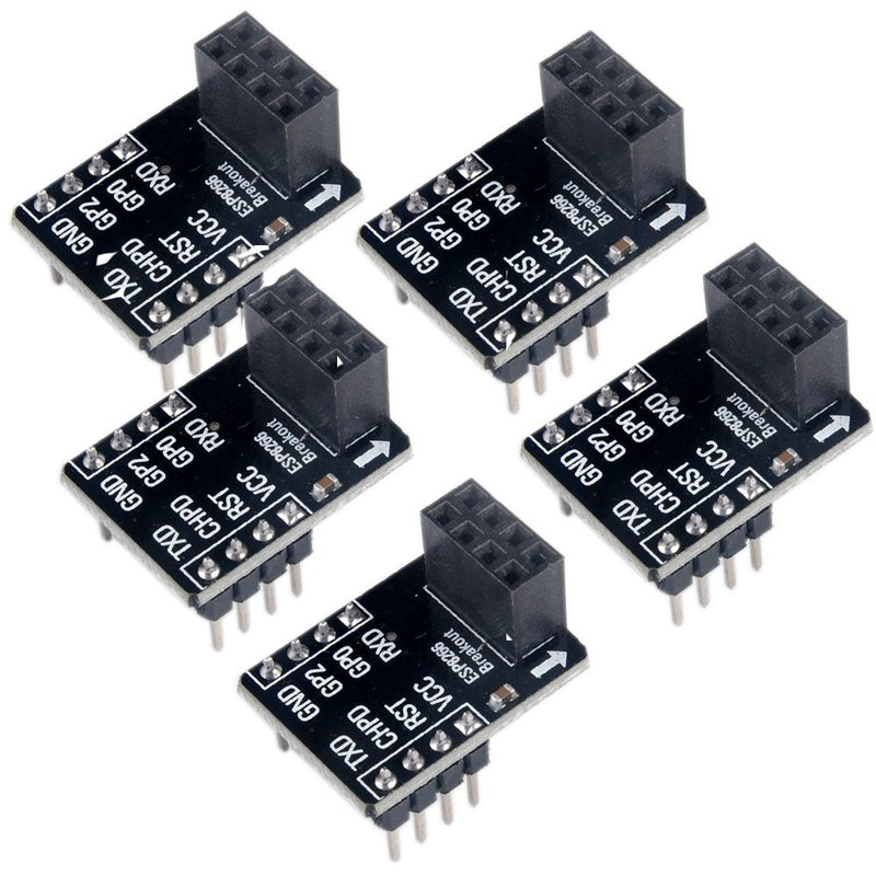  [AUSTRALIA] - DIYmall ESP8266 ESP-01 Breakout Board ESP-01S Breadboard Adapter PCB Board for Serial WiFi Transceiver Network Module(Pack of 5pcs)