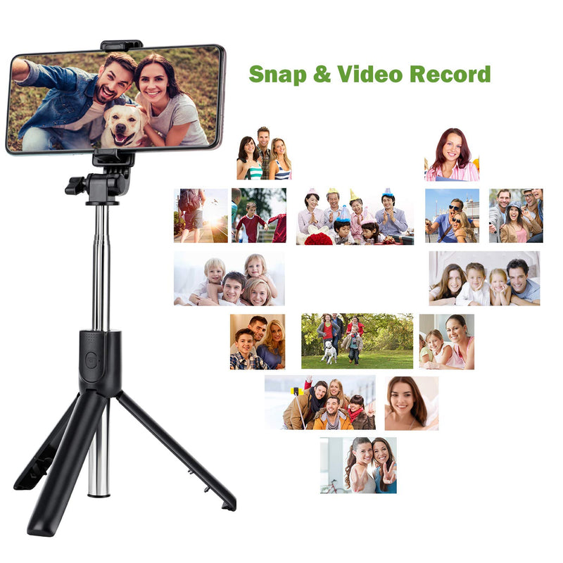  [AUSTRALIA] - USTINE Portable Selfie Stick Tripod, 3 in 1 Extendable Selfie Stick Phone Holder for iPhone 14/13/13 Pro/13 Pro Max/12/12 Pro/X/XR/XS/8/7/6S,Android Samsung Smartphone