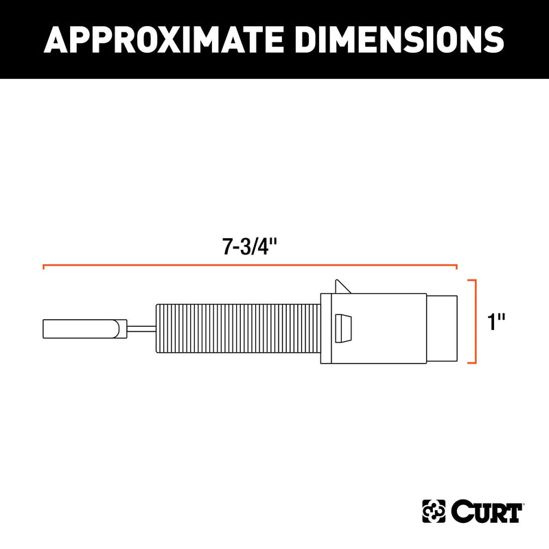  [AUSTRALIA] - CURT 57224 Towing Electrical Adapter, 4-Way Round Vehicle Side to 4-Way Flat Trailer Side