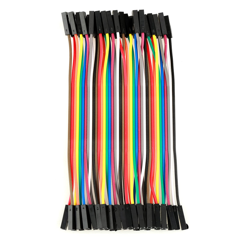  [AUSTRALIA] - Dupont Wires, 5PCS Wire Colorful 10Cm Jumper Wire Cable F2F Jumper Femmina 5Cm Breadboard Jumper Wires 40 Pin Wire Female to Female Ribbon Cable