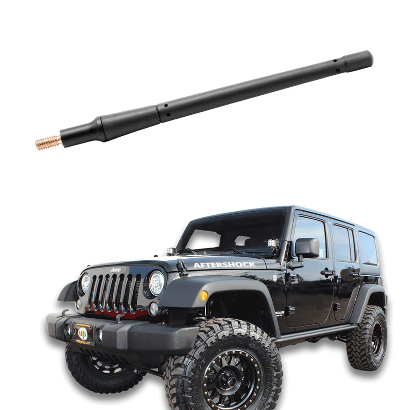  [AUSTRALIA] - Short Antenna for 2007-2022 Jeep Wrangler Gladiator JK JL JT Willys Mojave Unlimited Sport Sahara, 8 Inch Wash Car Proof Jeep Wrangler Antenna with Adapter, Jeep Accessories for FM AM Radio Reception Antenna for Jeep 8 Inch + Adapter