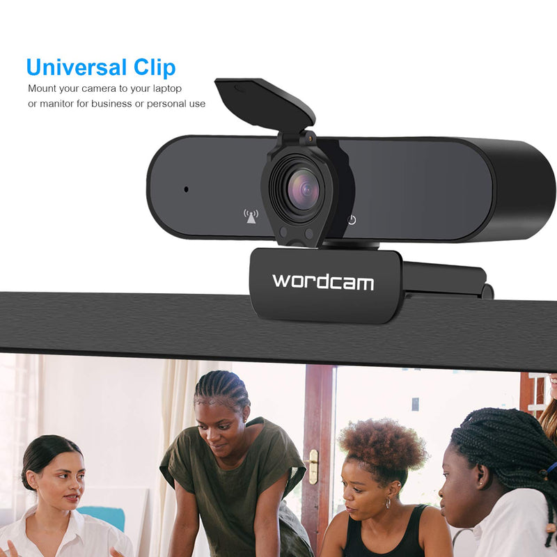  [AUSTRALIA] - 2021 Upgraded 1080P Webcam with Microphone & Privacy Cover, HD Webcam Desktop or Laptop, Streaming Webcam for Video Calling, Conference, Gaming, Online Classes, Flexible Rotatable Clip and Tripod