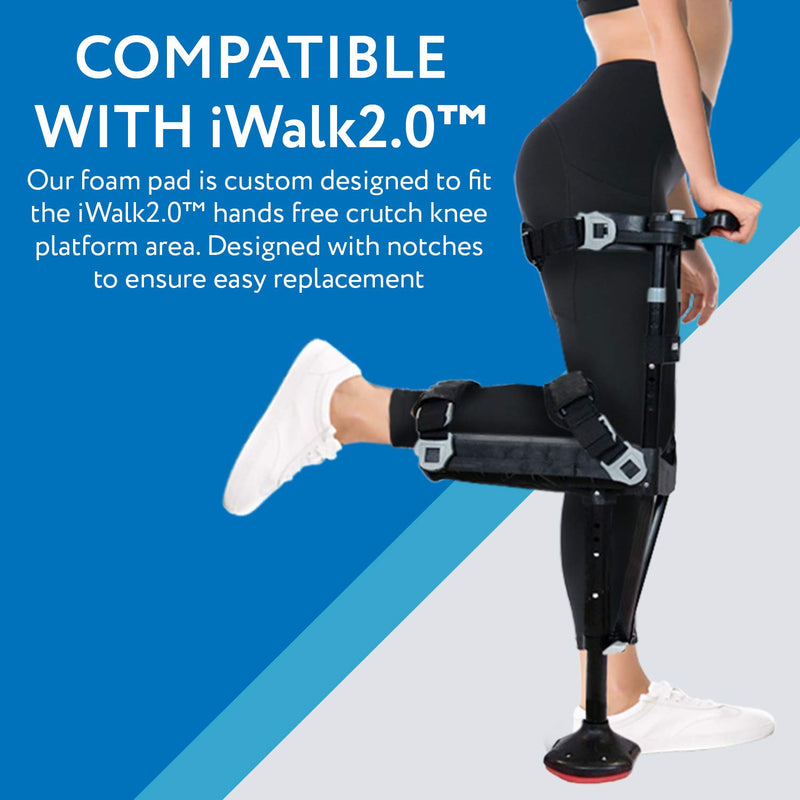 iWalk 2.0 -Compatible Knee Platform Extra Padding - Hands Free Knee Crutch Foam Pad Kit - Made in The USA - by Impresa Products - LeoForward Australia