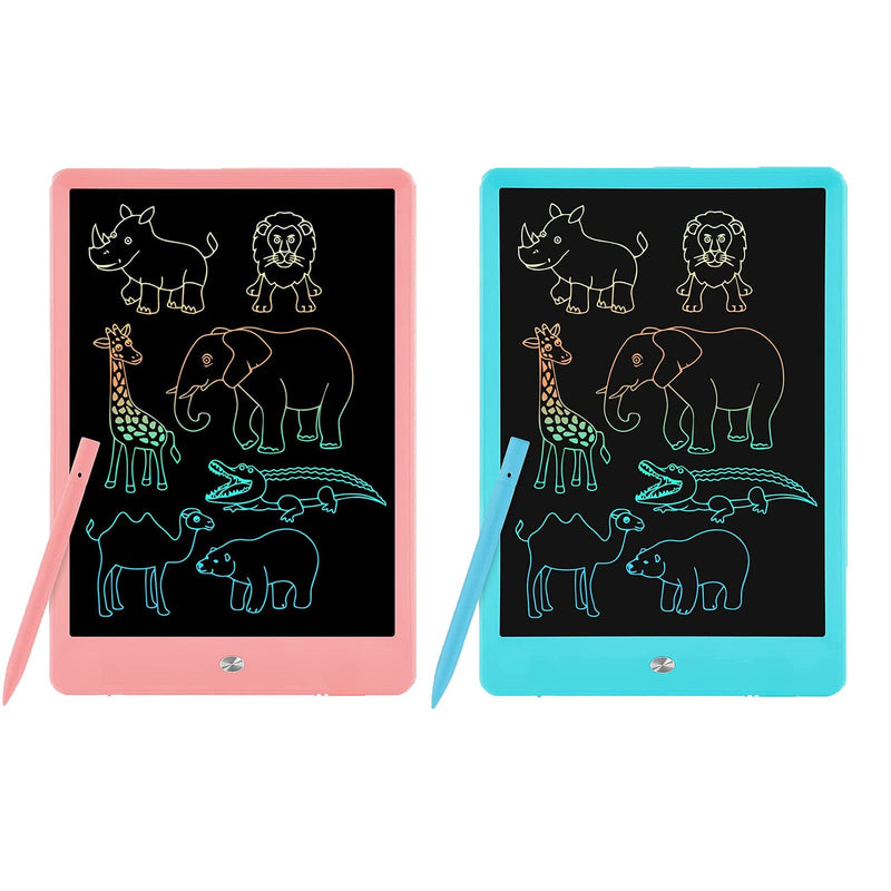  [AUSTRALIA] - LCD Writing Tablet Doodle Board, PINKCAT 2 Pack 10 inch Colorful Drawing Tablet, Electroni Graphics Drawing Pad for Kids, Toys Christmas Birthday Gift for 3 4 5 6 7 Years Old Girls Boys - (Pink+Blue) Pink+blue