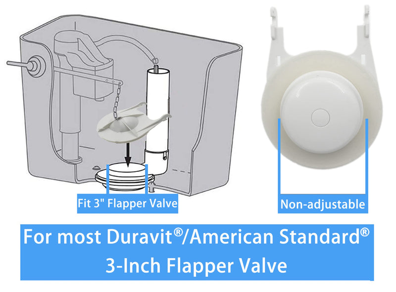  [AUSTRALIA] - 3 Inch Toilet Flapper Replacement Kit, Toilet Repair Kit Compatible with Duravit 1002350000/ American Standard 738920-0070A