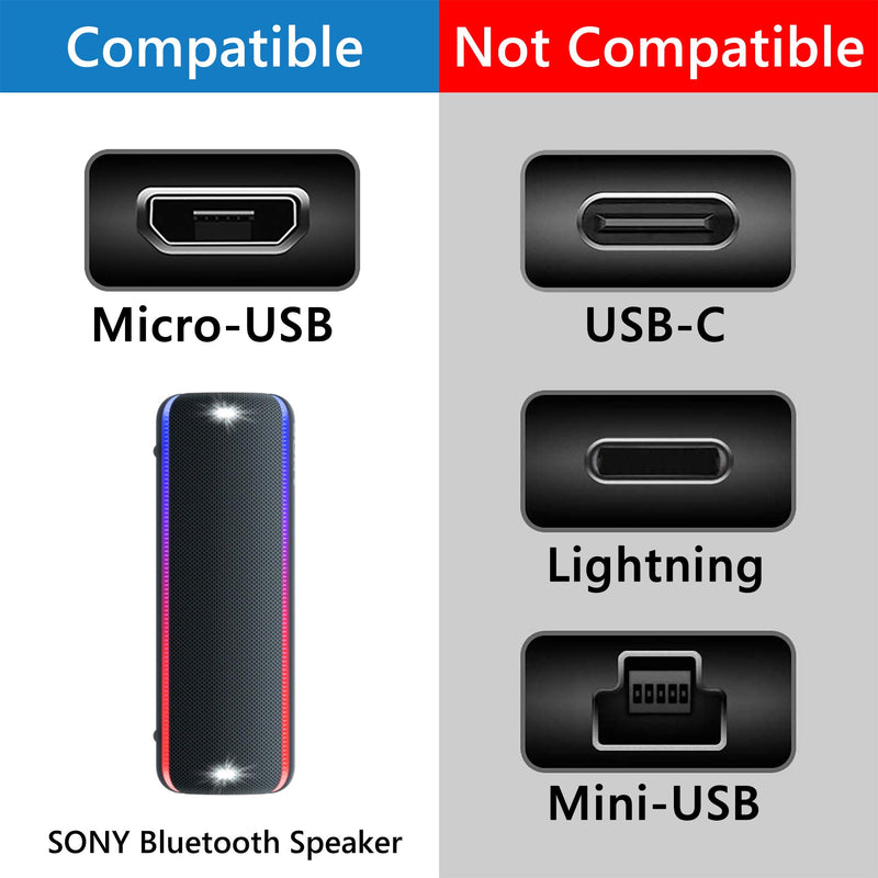 Geekria Charging Cable for Sony SRS-XB32 SRS-XB22 SRS-XB20 SRS-XB31 SRS-XB41 SRS-X11 SRS-XB01 SRS-BTV5 / USB-A to Micro-USB Charger Cord for Sony Wireless Bluetooth Speaker (White 2Pack 1FT) - LeoForward Australia