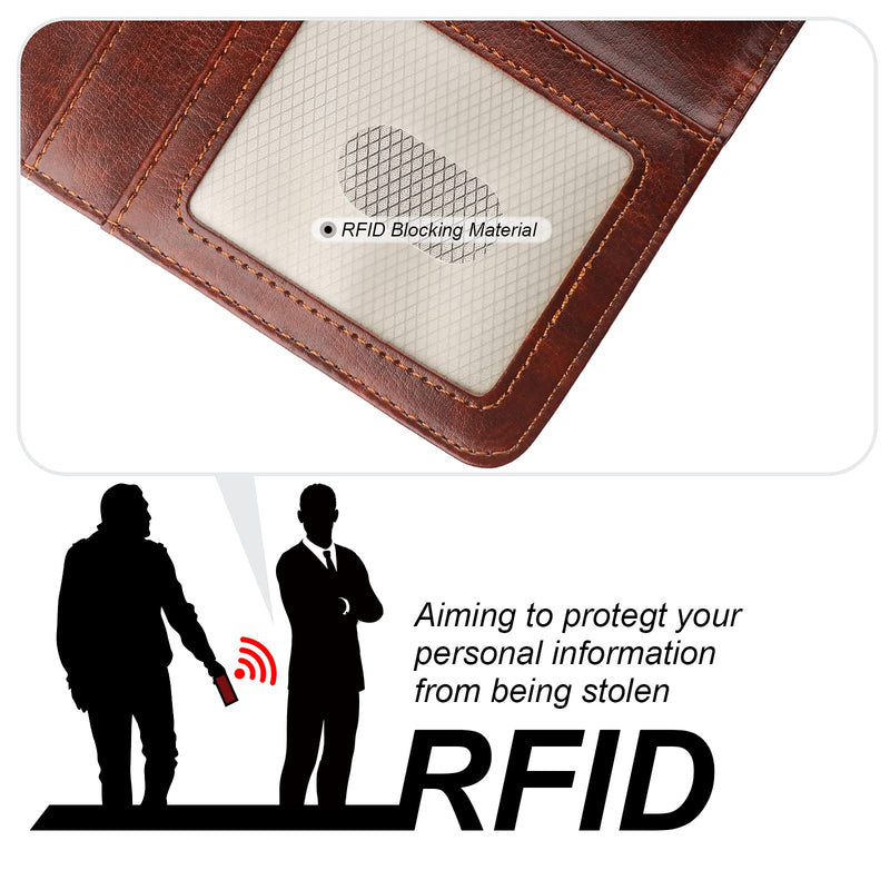  [AUSTRALIA] - Bocasal Detachable Wallet Case for iPhone 14 Pro RFID Blocking Card Slots Holder Premium PU Leather Magnetic Kickstand Shockproof Wrist Strap Removable Flip Protective Cover 5G 6.1 inch (Brown) Brown