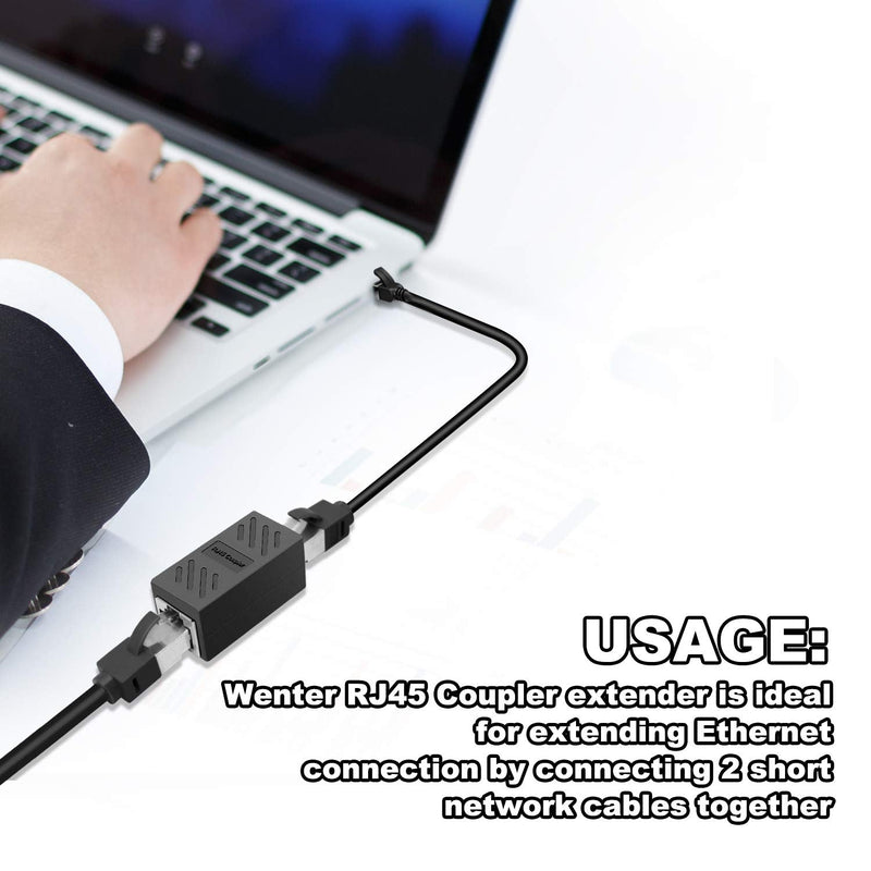  [AUSTRALIA] - LVY Ethernet Extender RJ45 Couplers Network Cable Coupler Cat 5 Coupling Lnternet Female to Female Connector Lnline Coupler for Cat5/ Cat5e/ Cat6e/ Cat7 Ethernet Extension Cable(3 Pack Black) Black 3PCS