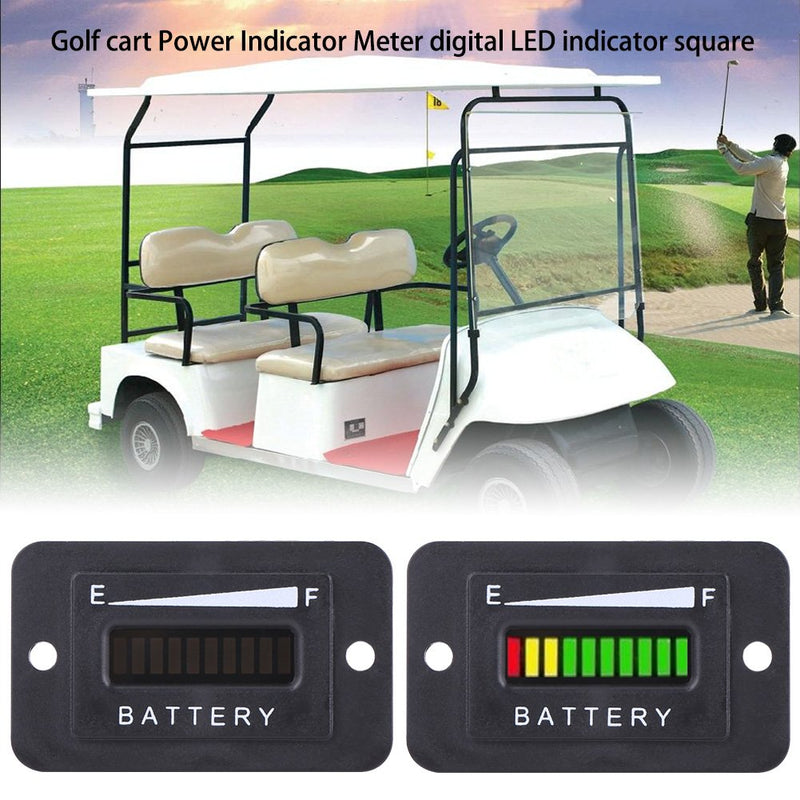 Qiilu Battery Fuel Gauge Indicator for Battery Powered Equipment Golf Cart(12/24V) 12/24V - LeoForward Australia