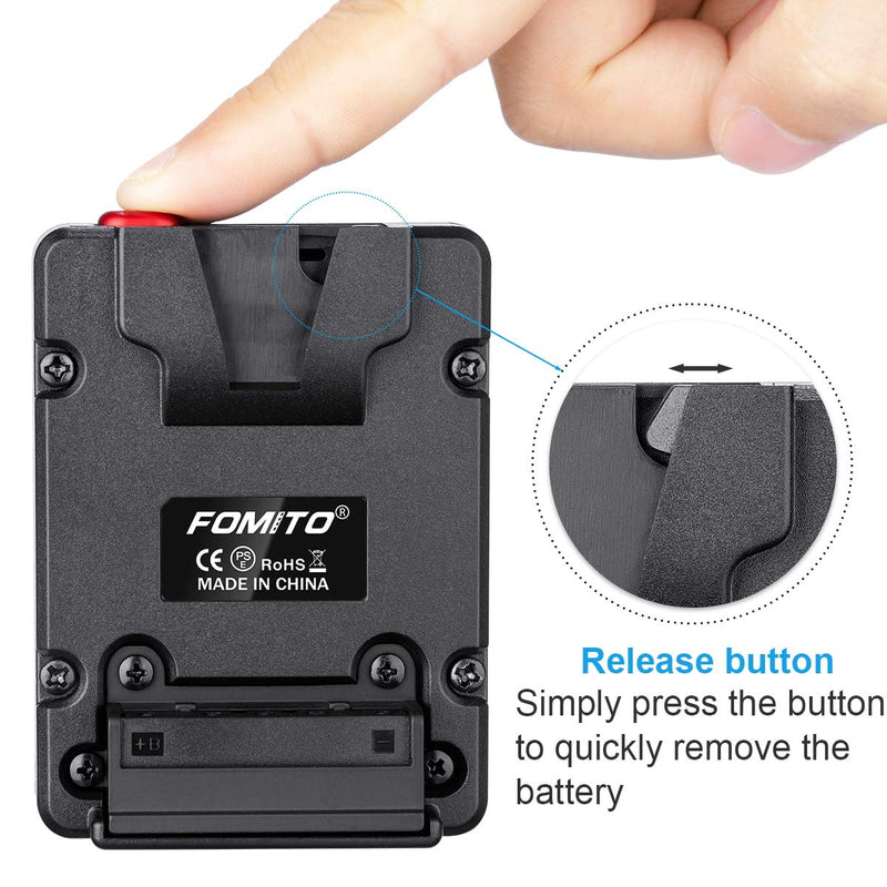  [AUSTRALIA] - Fomito NP-F Dummy Battery to V-Lock V Mount Plate for Sony F970 F750 F550 Battery to Camera Monitor Neewer F100 FEELWORLD FW568 F5 T7, LED Video Light CN160 CN216 YN300 II YN-600 W260