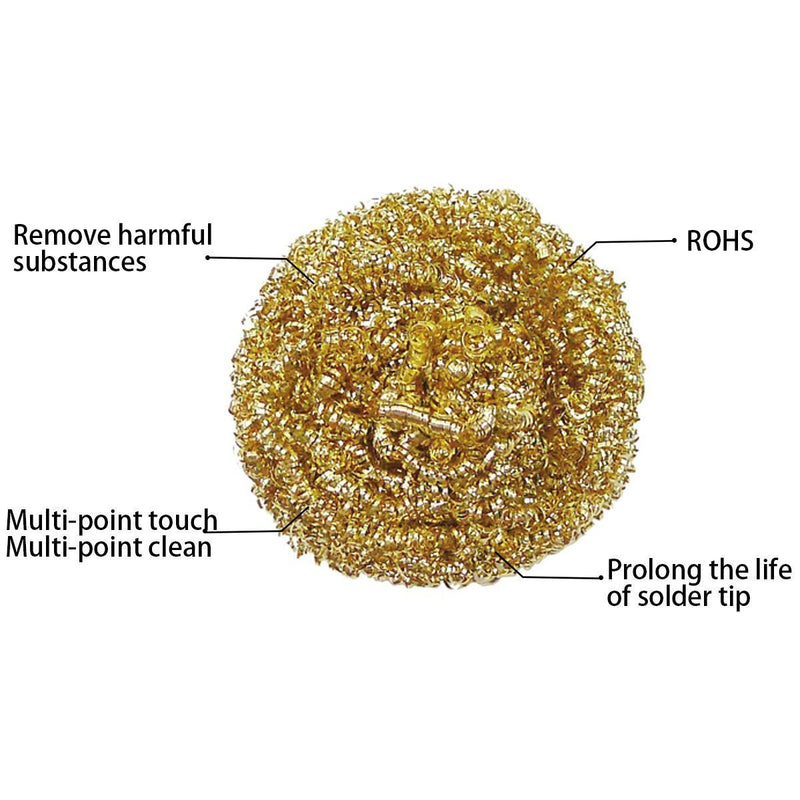  [AUSTRALIA] - Solder Tip Cleaning Brass Wire 6 packs, Replacement Cleaning Brass Wire for Soldering Station Tip Cleaner