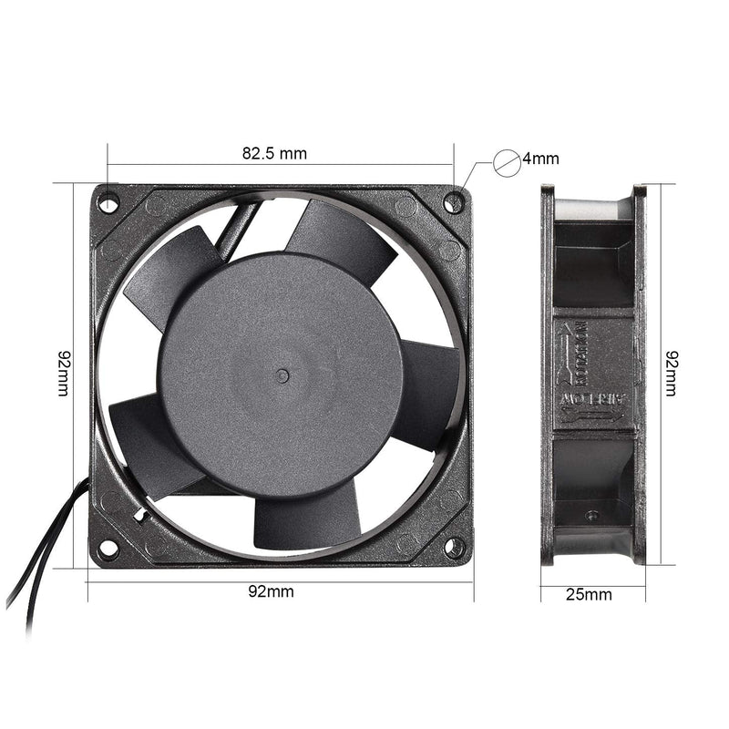  [AUSTRALIA] - uxcell Cooling Fan 92mm x 92mm x 25mm SF9225AT AC 110V/120V 0.14A Long Life Sleeve Bearings