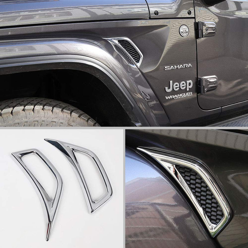  [AUSTRALIA] - RT-TCZ Air Conditioning Vent Outlet Decoration ABS Trim Cover Sticker for Jeep Wrangler JL JLU 2018 2019 2020 for Jeep Wrangler Accessories（Bright Color） Bright Color
