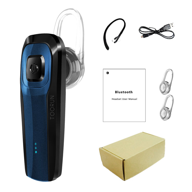 TOORUN M26 Bluetooth Headset V4.1 with Noise Cancelling Mic - Blue - LeoForward Australia