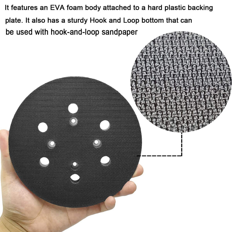  [AUSTRALIA] - 6 Inch Dia 6 Hole Sander Hook and Loop Pad - Replacement Backing Pad Sanding pad for Ridgid R2611 Random Orbit Sander