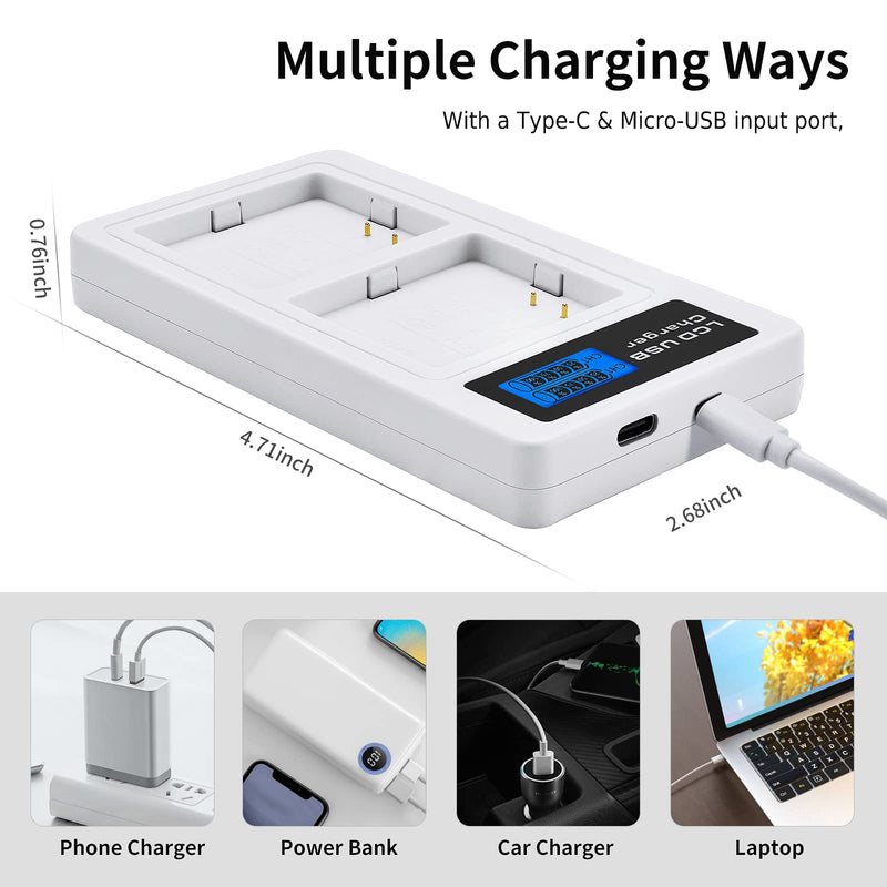  [AUSTRALIA] - Eeyrnduy Battery for arlo Pro,Pro 2 Camera Replacement for VMA4400,Dual Channel Charging Station and 2- Pack 2440mAh Rechargeable Batteries 7.2V/17.57Wh