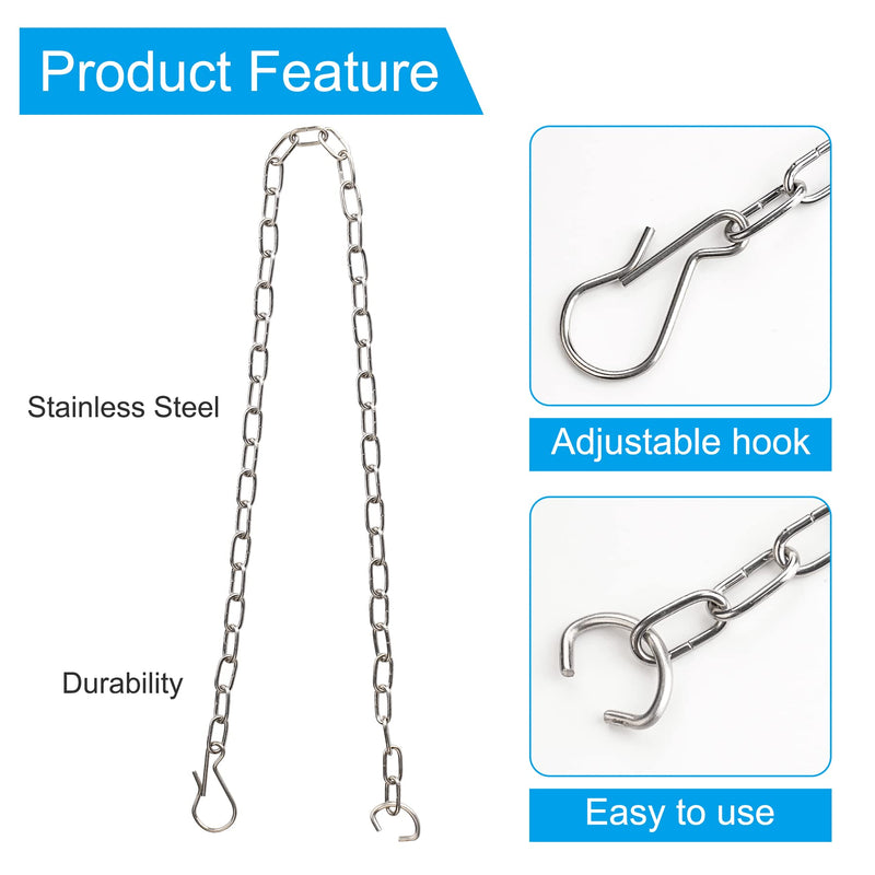 [AUSTRALIA] - 3 Pack Toilet Handle Chain Stainless Steel,Universal Toilet Flapper Lift Chain Replacement Fits Most Toilet Flappers Including 11.2-Inch Chain, Hook, Ring and a White Tube