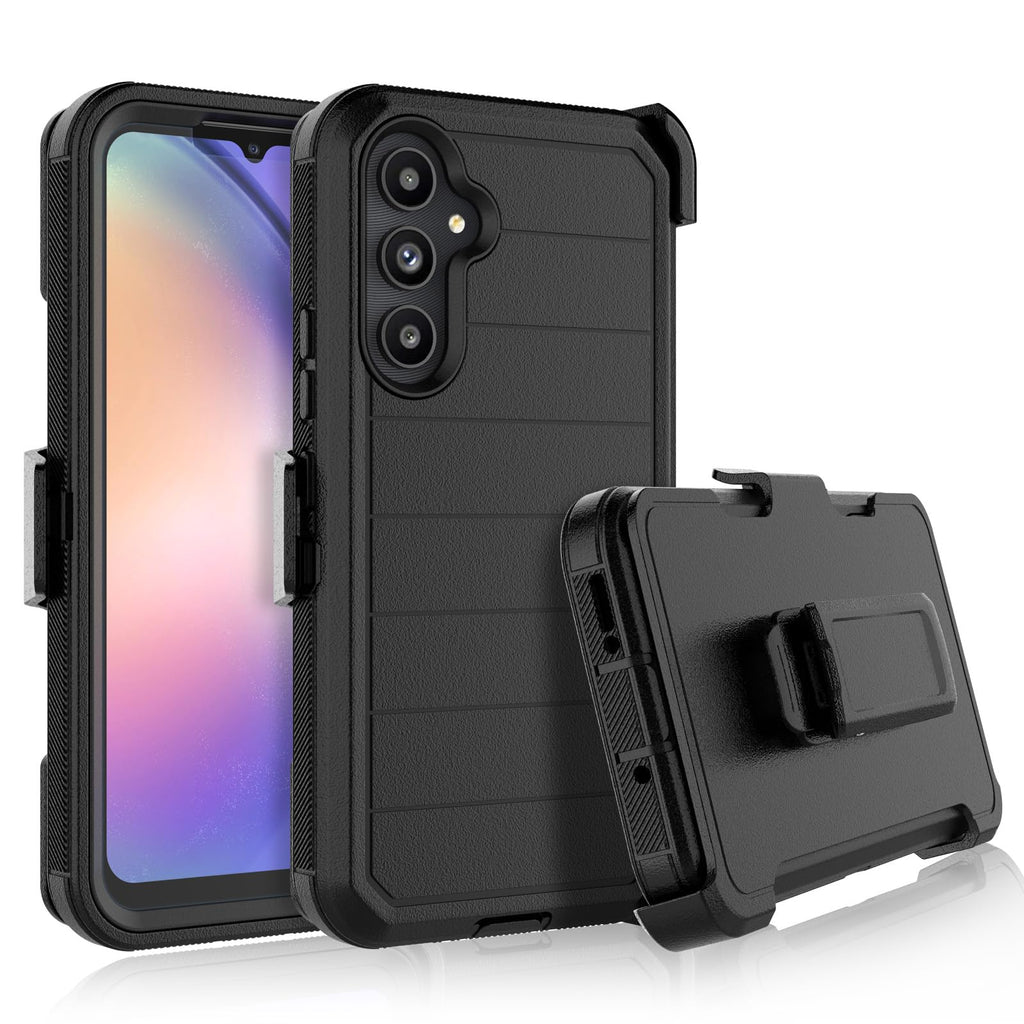  [AUSTRALIA] - Njjex Rugged Case for Samsung Galaxy A54 5G, for Galaxy A54 5G Case with Belt Clip Holster, Built-in Screen Protector Heavy Duty Shockproof Locking Swivel Holster Kickstand Hard Phone Cover [Black] Black/Black