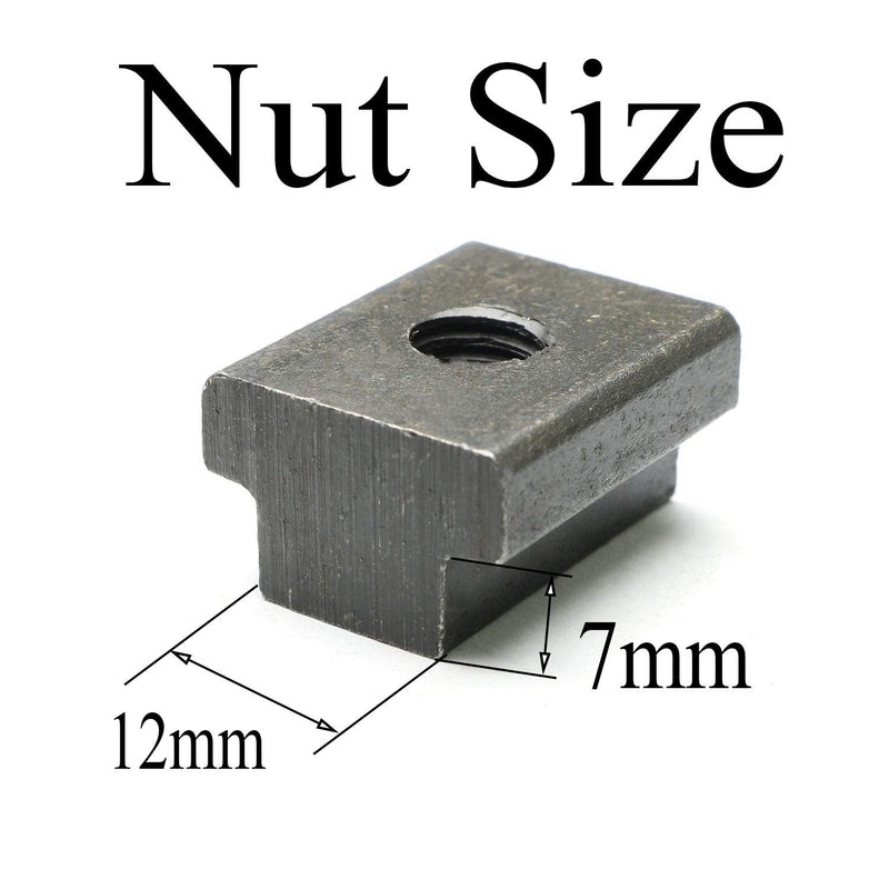  [AUSTRALIA] - 8 Pack M8 T-Slot Nuts Clamping Table Slot Milling T Sliding Nut Block Slot Machine Tool Black