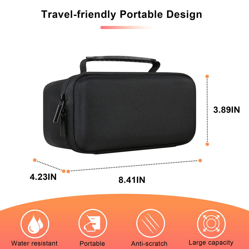  [AUSTRALIA] - BOVKE Carrying Case for Bushnell Wingman View Golf GPS Speaker, Extra Mesh Pocket for Charging Cords and Accessories, Black/Orange Wingman View Case