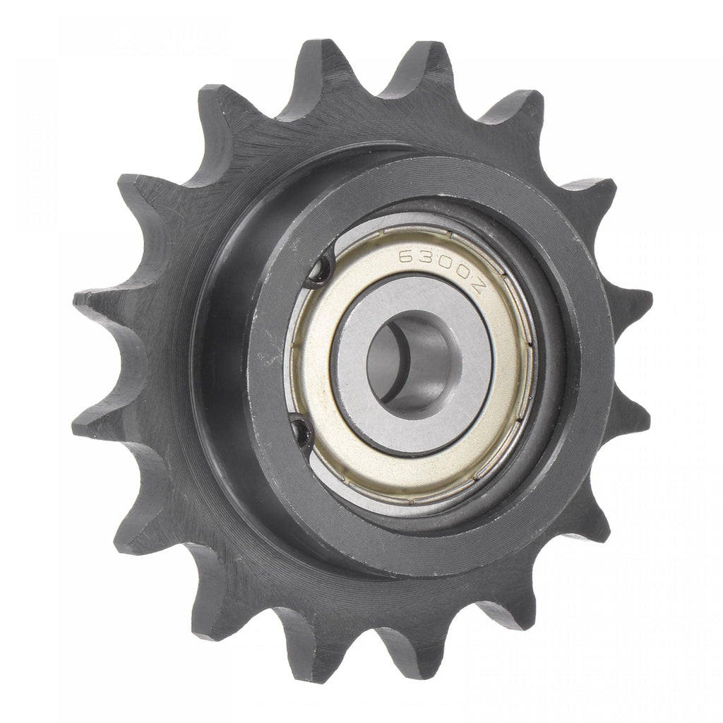  [AUSTRALIA] - uxcell #40 Chain Idler Sprocket, 10mm Bore 1/2" Pitch 16 Tooth Tensioner, Black Oxide Finish C45 Carbon Steel with Insert Double Bearing for ISO 08B Chains 70mm