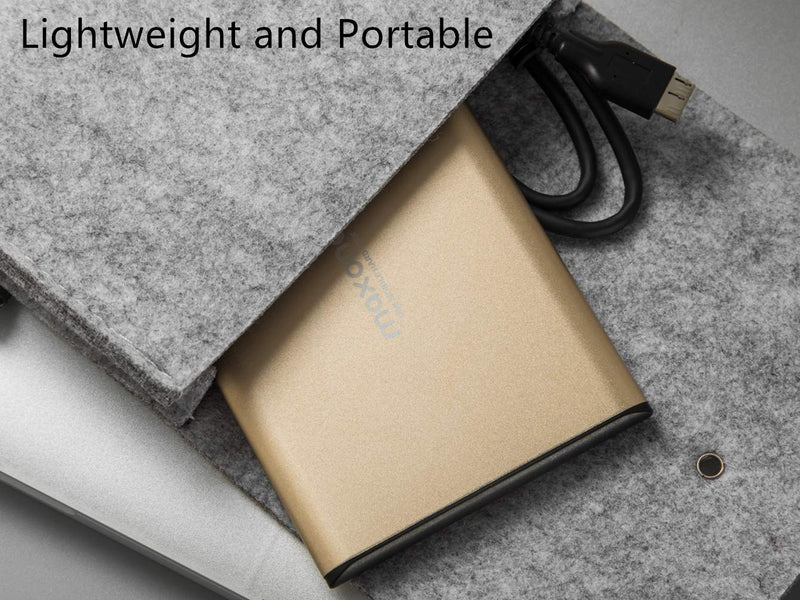  [AUSTRALIA] - Maxone 1TB Ultra Slim Portable External Hard Drive HDD USB 3.0 for PC, Mac, Laptop, PS4, Xbox one - Gold