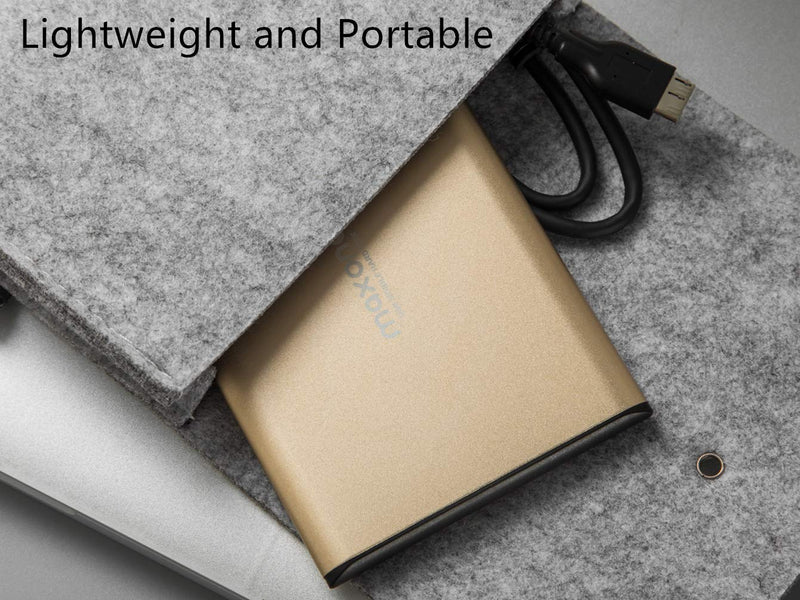  [AUSTRALIA] - Maxone 250GB Ultra Slim Portable External Hard Drive HDD USB 3.0 for PC, Mac, Laptop, PS4, Xbox one - Gold