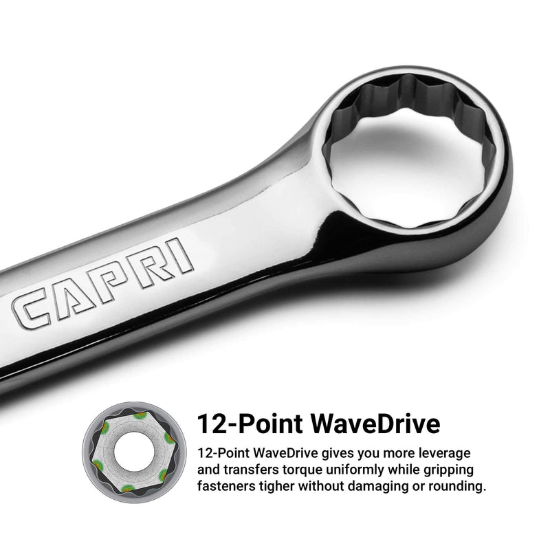 Capri Tools 17 mm Combination Wrench, 12 Point, Metric, Chrome (1-1317) - LeoForward Australia