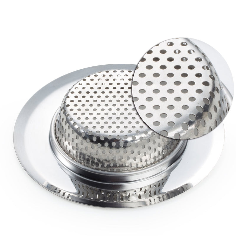  [AUSTRALIA] - Fengbao 2PCS Kitchen Sink Strainer - Stainless Steel, Large Wide Rim 4.5" Diameter