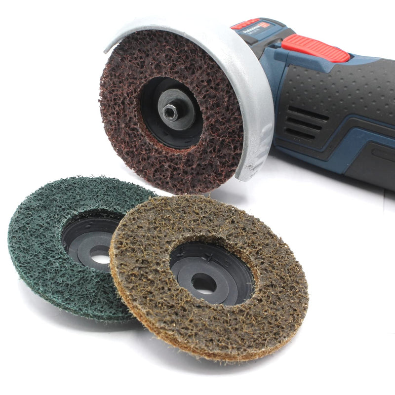  [AUSTRALIA] - 3 x abrasive fleece grinding disc, polishing fleece, sanding pad, cleaning disc, fleece for metal, steel, rust, diameter 76 mm, battery-powered angle grinder (set).