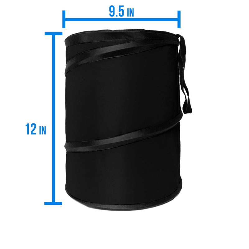  [AUSTRALIA] - FH Group FH1121BLACK Black Car Garbage Trash Can (Collapsible and Compact Size Large)