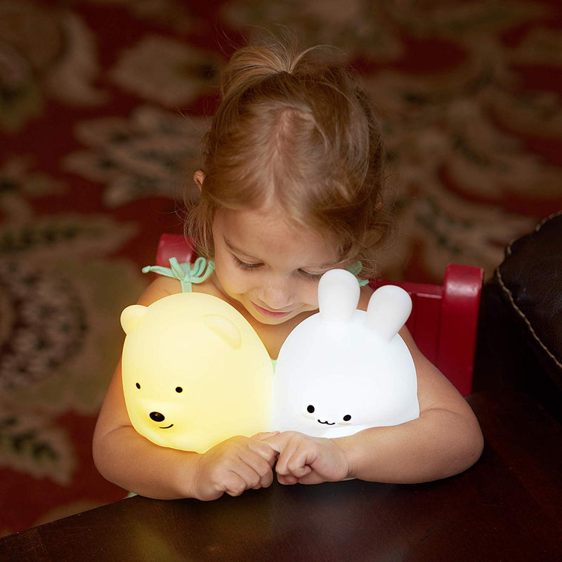  [AUSTRALIA] - Lumipets Bunny Night Light for Kids Cute Silicone LED Animal Baby Nursery Nightlight Which Changes Color by Tap - Portable and Rechargeable Gift Lamps for Toddler and Kids Bedroom