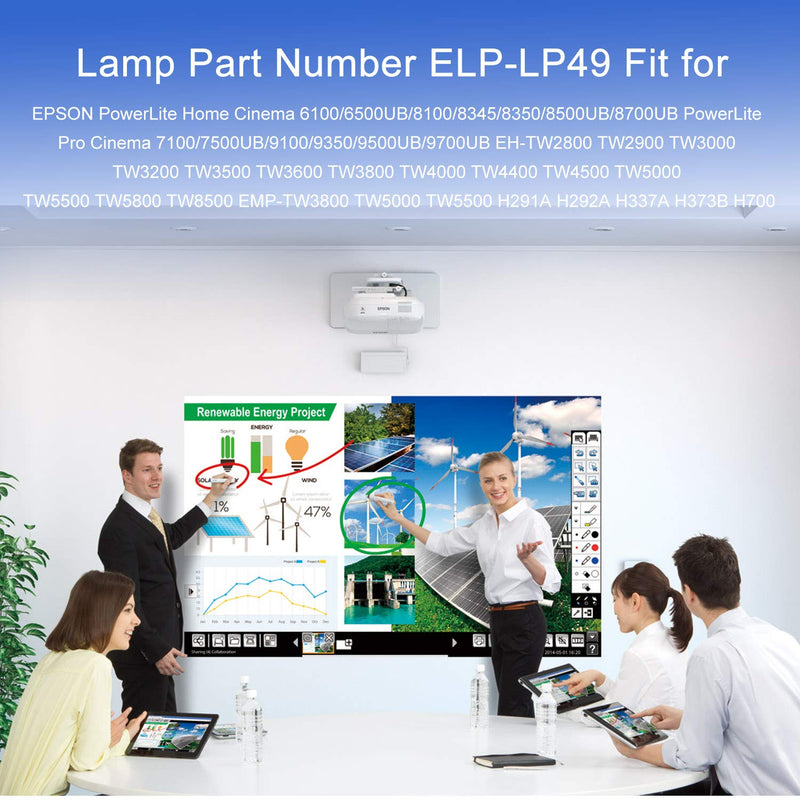  [AUSTRALIA] - HC8350 Replacement Lamp Bulb with Housing for ELPLP49 LCD Projector EH-TW2800 / TW2900 TW3000 TW3200 TW3500 TW3600 TW3800/TW4000 W4400 TW4500 TW5000 TW5500