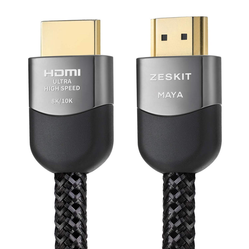  [AUSTRALIA] - Zeskit Maya 8K 48Gbps Certified Ultra High Speed HDMI Cable 10ft, 4K120 8K60 144Hz eARC HDR HDCP 2.2 2.3 Compatible with Dolby Vision Apple TV 4K Roku Sony LG Samsung Xbox Series X RTX 3080 PS4 PS5 3m/10ft
