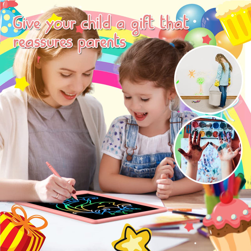  [AUSTRALIA] - LCD Writing Tablet Doodle Board, Colorful Drawing Pad, Electronic Drawing Tablet, Drawing Pads,Travel Gifts for Kids Ages 3 4 5 6 7 8 Year Old Girls Boys (10.5 inch, Orange+Pink) 10.5 inch Orange&Pink