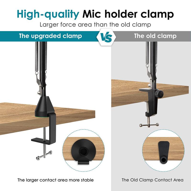  [AUSTRALIA] - Table Mount Clamp for Mic - C Shape Arm Clamp for Microphone Boom Arm Stand with Adjustable Screw, Maximum Gap 6cm/2.36 inch by YOUSHARES